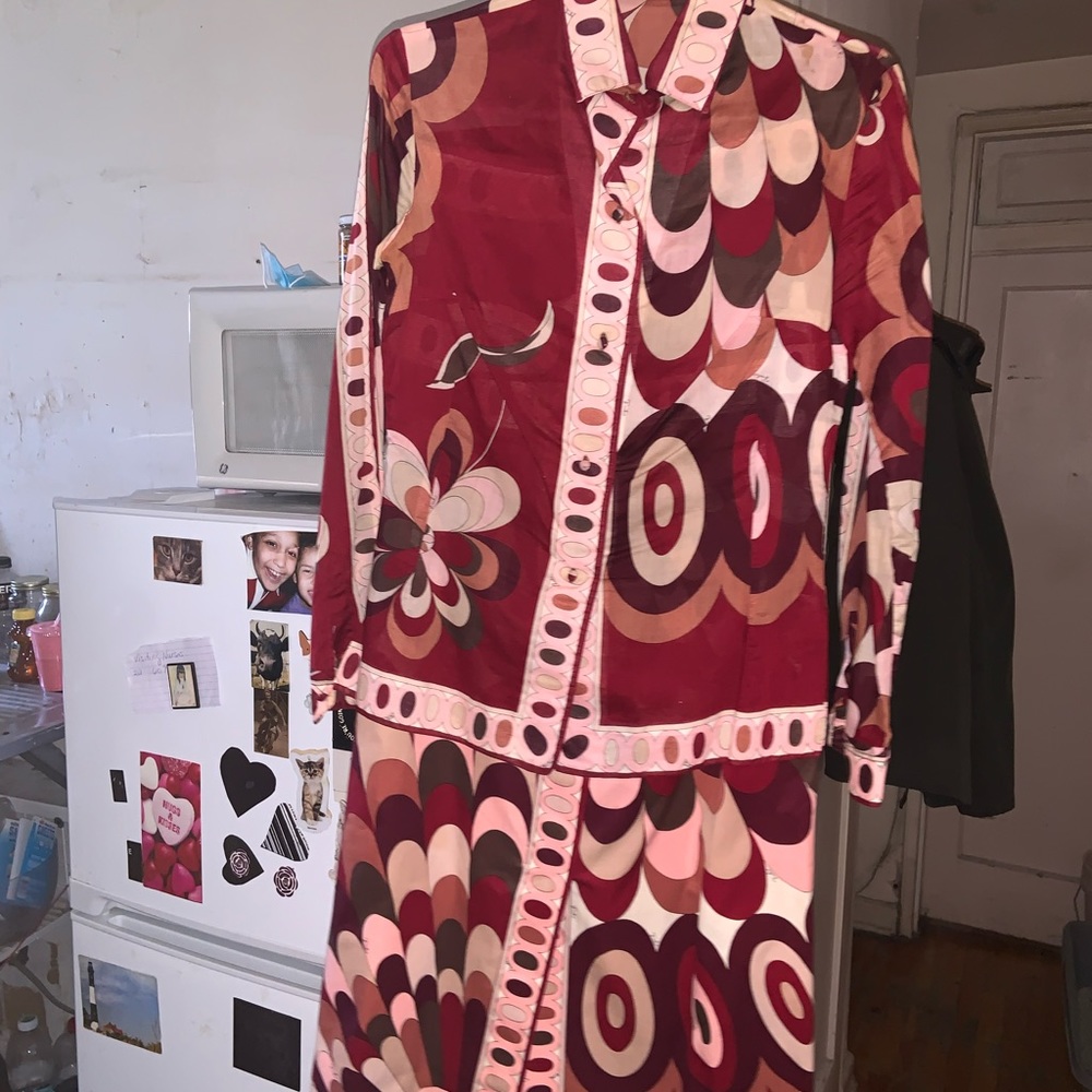 Vintage 1960’s Emilio Pucci 2pc shirt & dress set.